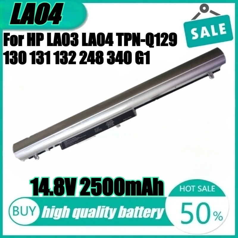 

Аккумулятор для ноутбука LA04 для HP Pavilion 14 15 340 350 G1 Series LA04 HSTNN-UB5M HSTNN-UB5N HSTNN-Y5BV TPN-Q129 TPN-Q130 TPN-Q131