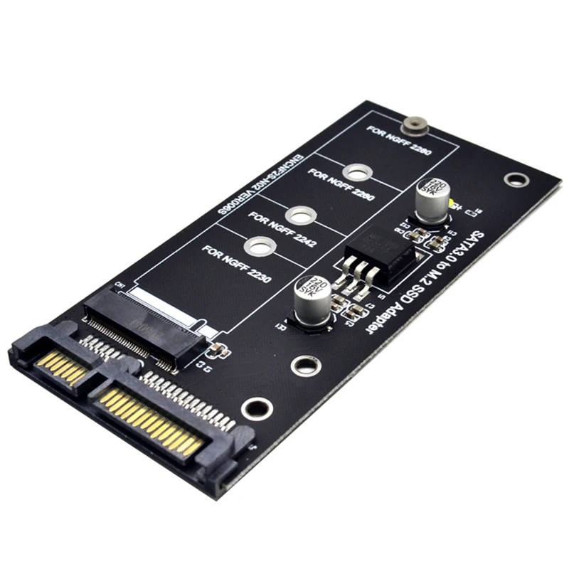 NGFF M.2 อะแดปเตอร์ M2 SATA3 Raiser M.2 ไปยังอะแดปเตอร์ SATA SSD M2 ไปยัง SATA Expansion Card B Key สนับสนุน 30/42/60/80 มม.