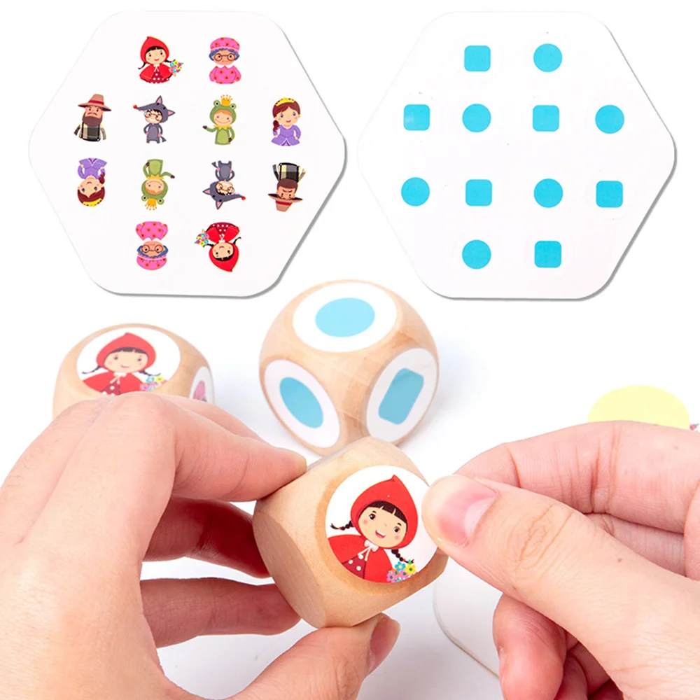 Logical Thinking Matching Game Dice Cartoon Decorative Stickers Puzzle Toy