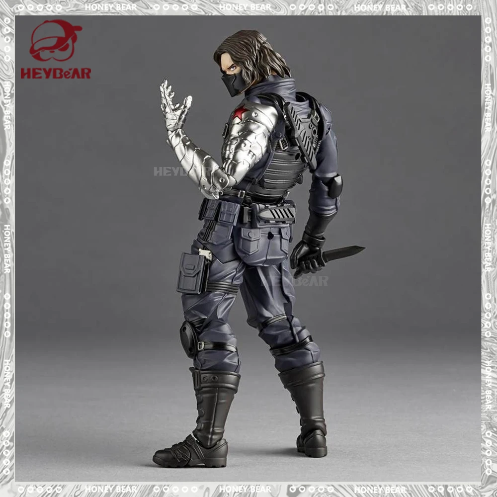 Kaiyodo Winter Soldier Figure Revoltech Amazing Yamaguchi Bucky Barnes Captain America Action Figures Model Toys Birthday Gifts