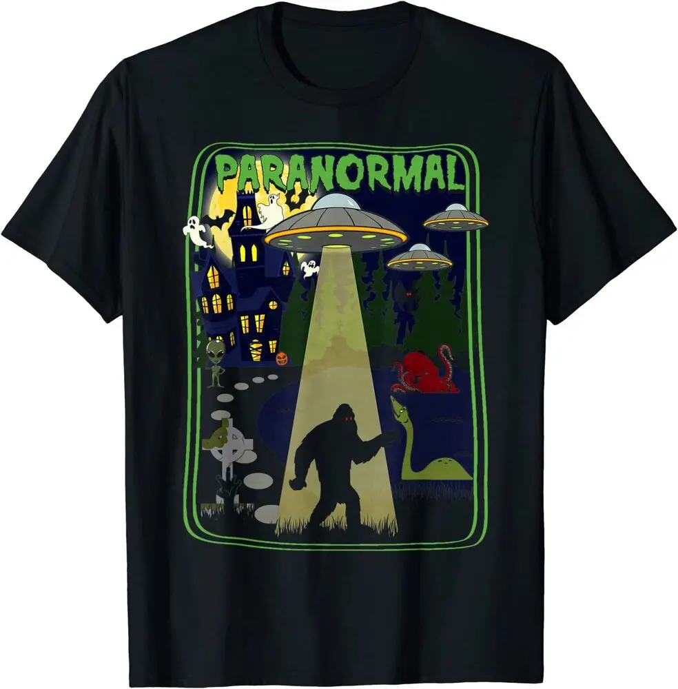 Paranormal M0thman Al!ens Funny Cryptid T-Shirt For Men Clothing Women Short Sleeve Tees Y2K Tops New Arrival