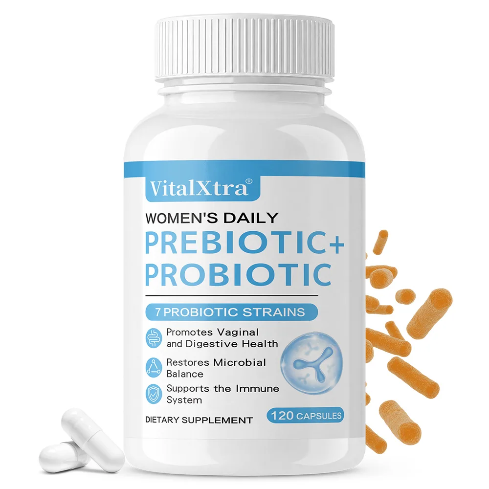 Vaginal Probiotics for Women, 7 Strains, 120 Count | with Prebiotics, Supports Digestive, Intimate Balance and UT Health