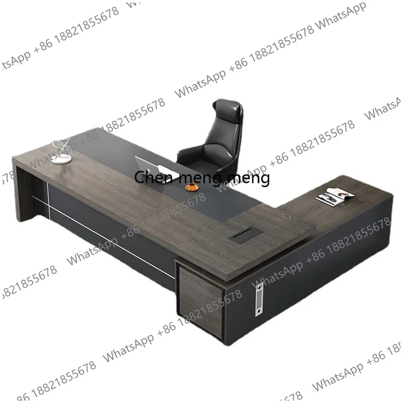 

Современный офисный стол руководителя, простой и стильный, мебель для офиса, Гуандун, легкий люкс, для менеджера, большой, для начальника отдела