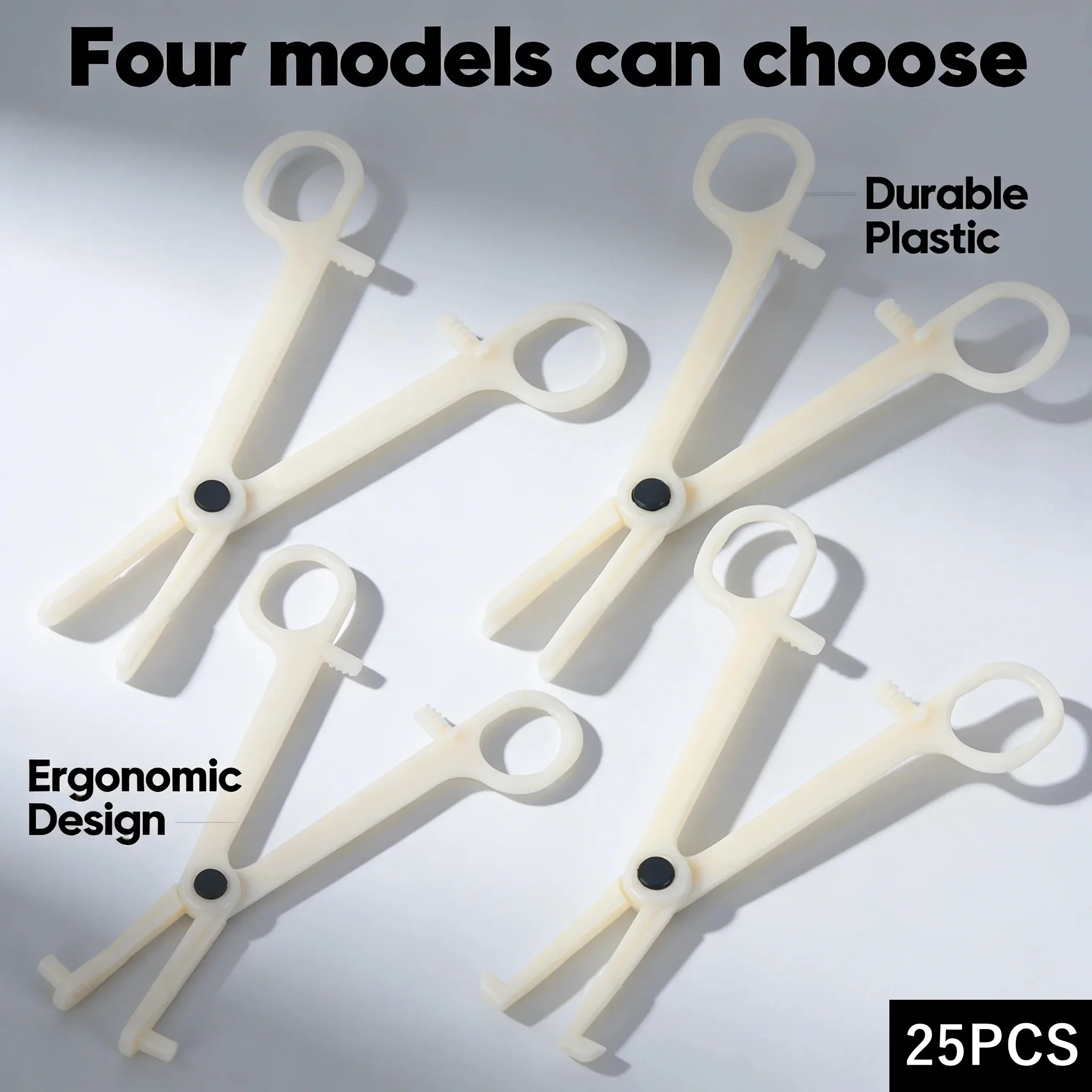 Piercing Clamps -25Pcs Piercing Forceps Rounded Slotted Disposable Piercing Clamps Septum Forceps for Lip Navel Tongue B