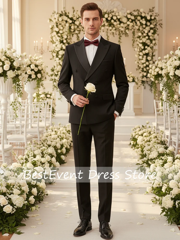 High Quality Wedding Groom Dress Men's Evening Gown Slim Fit Leisure Suit Blazers Elegant Man Suit Formal Customized