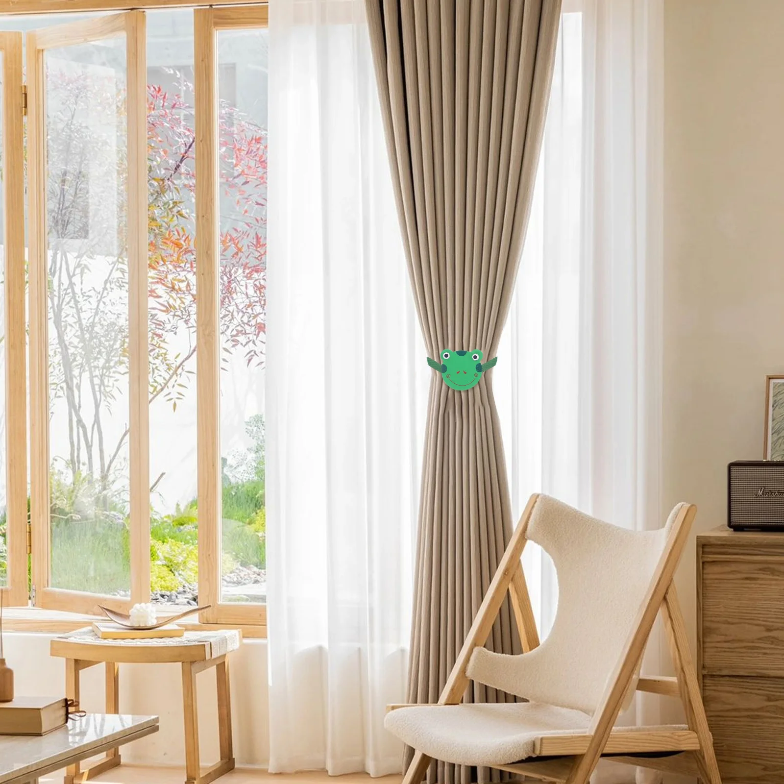 

2Pcs Adorable Curtain Holdbacks Creative Design for Kids Room Stylish Wall Accessory No Drilling Curtain Clips