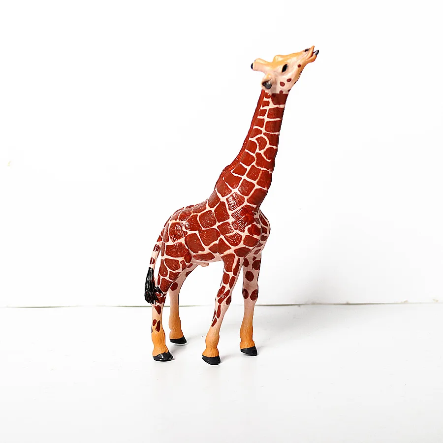 Realistic Giraffe Figurines with Giraffe Cub Safari Animals Model Figures Family Playset Educational Toy Cake Toppers Gift