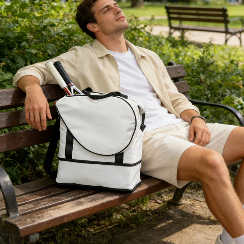 1pcs Tennis Bag,Professional Quilted Tennis Backpack for Women Men,Racket Bag for Pickleball,Gym,Large Capacity Sports Bag view 2