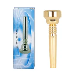 17C Golden Trumpet Mouthpiece Brass Instrument Accessories Musical Instrument Parts Replacement High Quality Tone Gold Plated