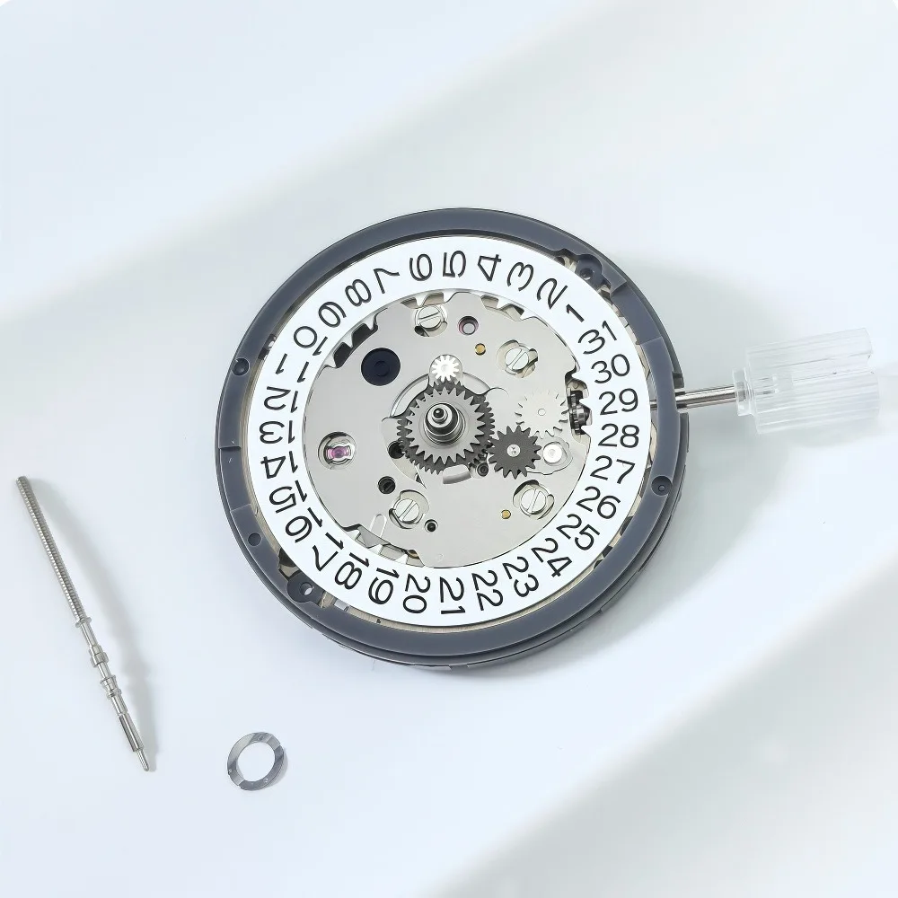 GMT NH34 Automatic Mechanical Movement White 3H Date Wheel High Precision 24 Gemstones NH34A 24H Dial GMT Function