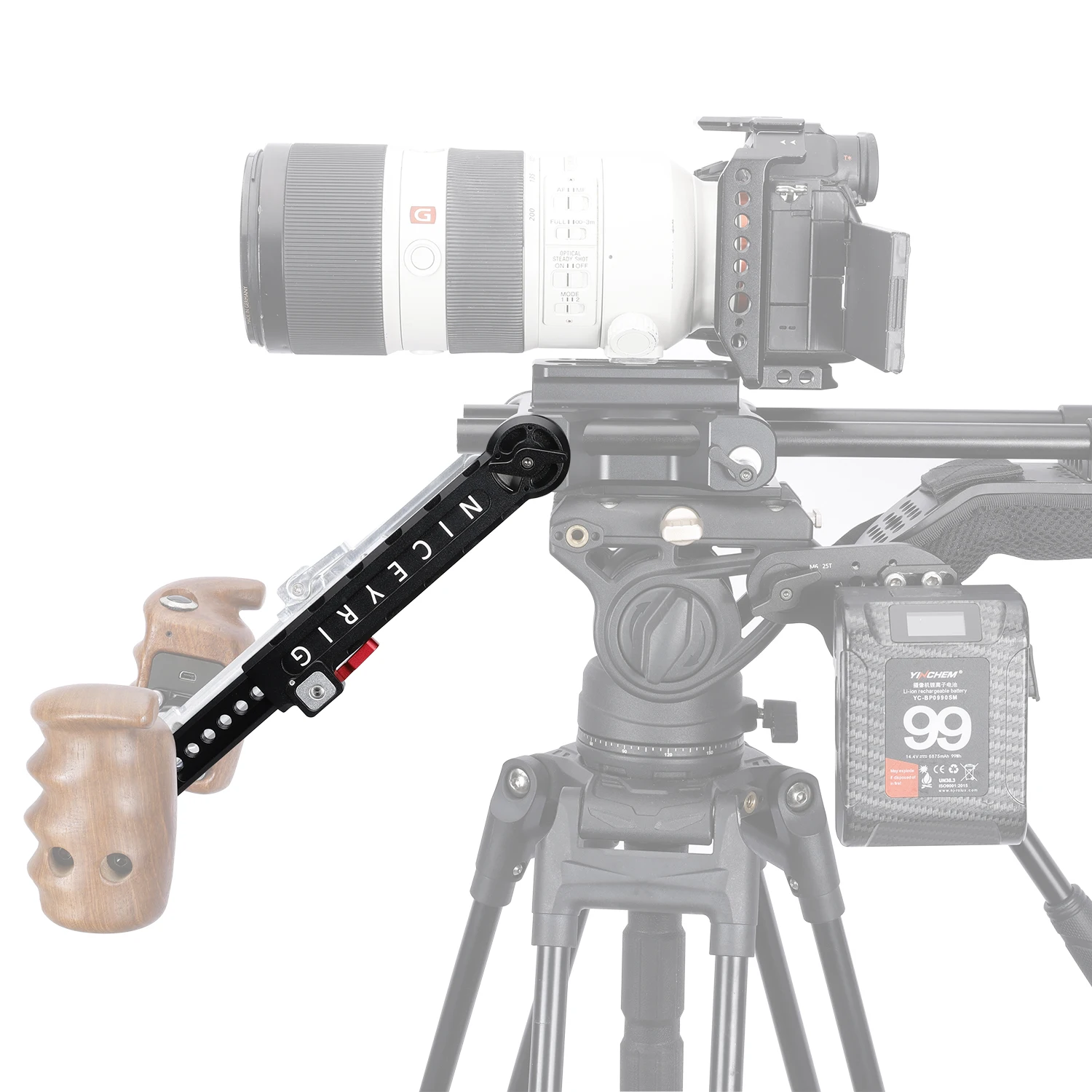 Ramię przedłużające Niceyrig Arri Rosette z regulacją długości (195 mm-295 mm) ze śrubami M6 — zdjęcie produktu 5