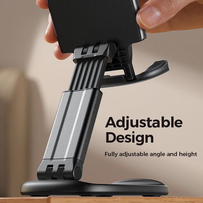 Joyroom Foldable Cell Phone Stand Fully Adjustable Folding Desktop Phone Holder For 4.7-11