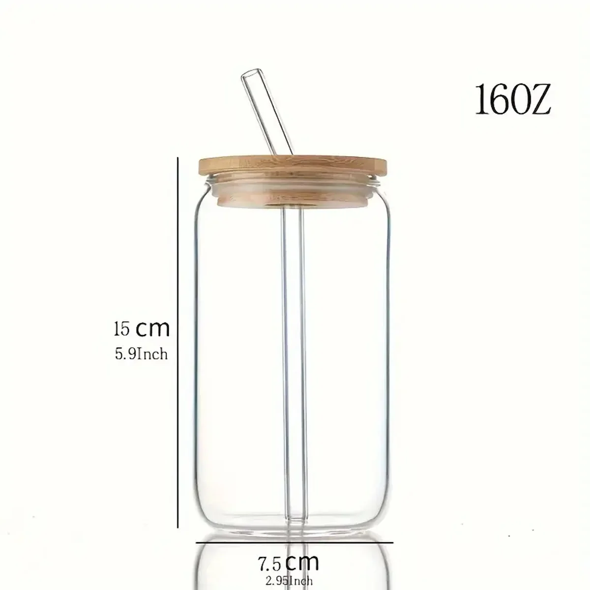 16oz Dessert Love Pattern Glass Drinking Cup With Bamboo Lid And Straw Motivational Statement Summer Drinkware For Gifts
