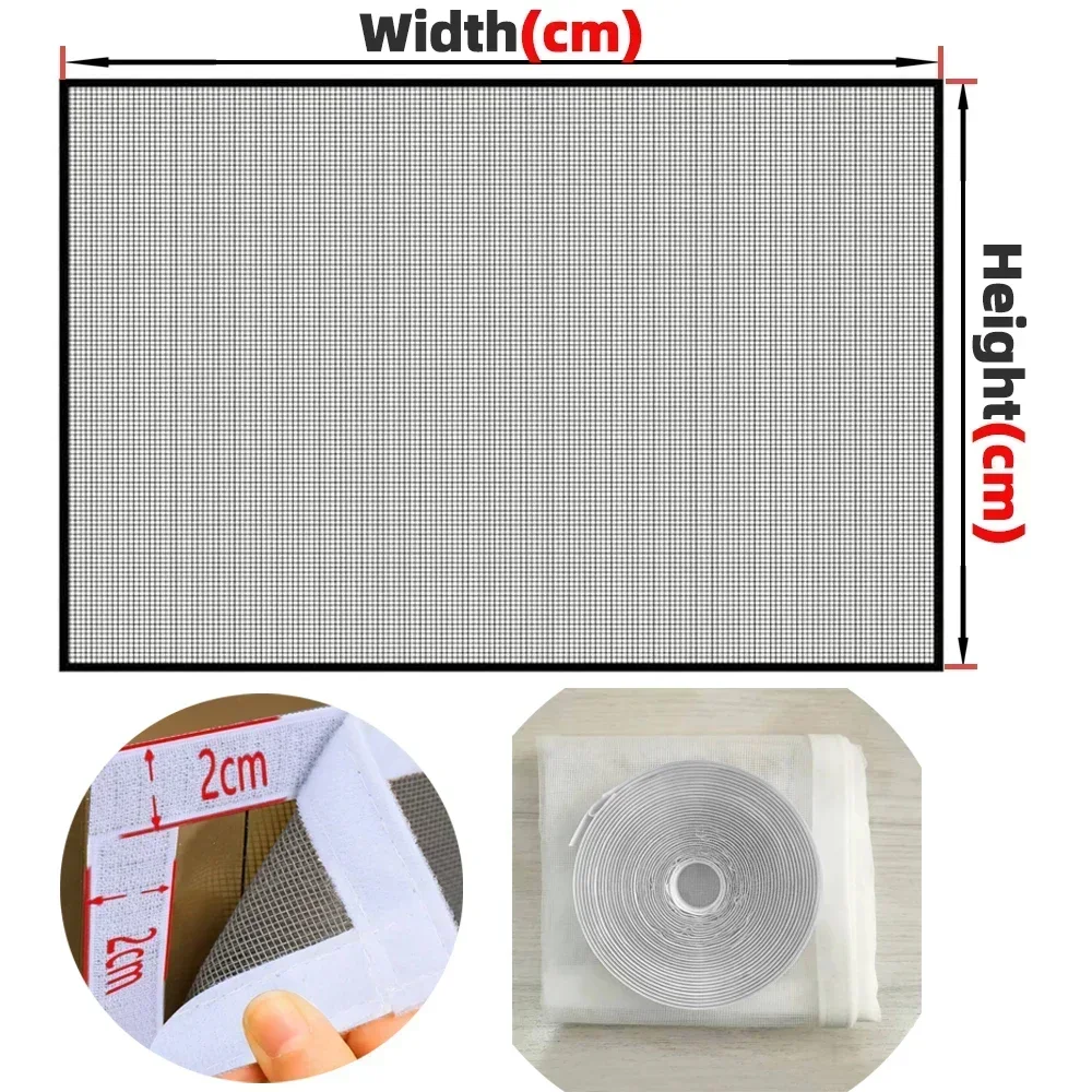 تخصيص حجم نافذة ناموسية الحشرات يطير ستارة الشاشة داخلي مكافحة البعوض يطير علة شبكة ناموسية شاشة الحشرات