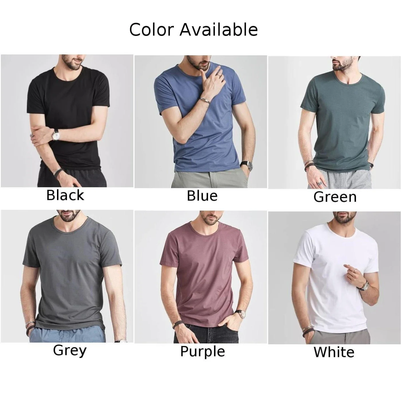 Casual Streetwear T-shirt Men's T-shirt For Summer Fashion Versatile Regular Regular Length Solid Color Vacation
