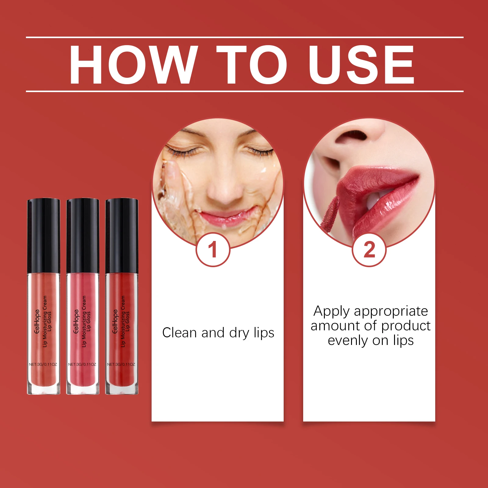 Brillant à lèvres crème hydratante Non collante hydratation longue durée brillant couleur des lèvres imperméable léger lisse soin quotidien