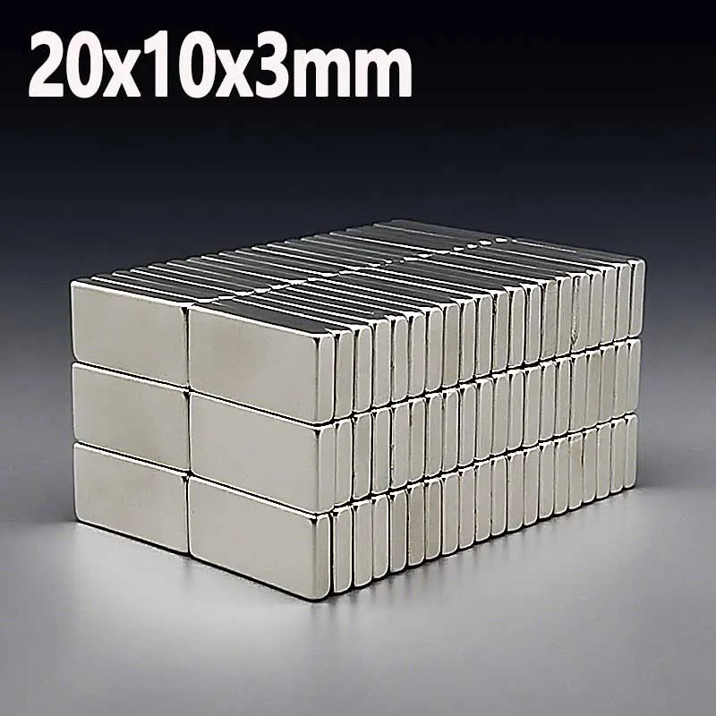 20x10x3mm Magnet Office Craft Science Garage Tool Refrigerator Fridge Magnet 2/5/10/50/200pcs Block Square 20*10*3mm Accessory