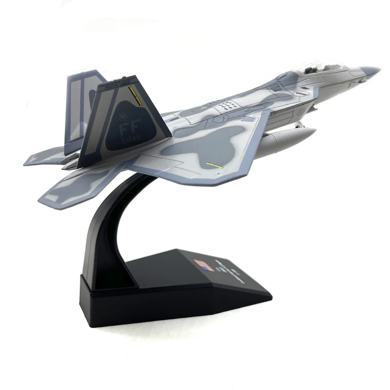 Jason tutu escala 1/100 modelo de liga fundida lutador F-22 aeronave da força aérea dos eua f22 raptor coletar presentes