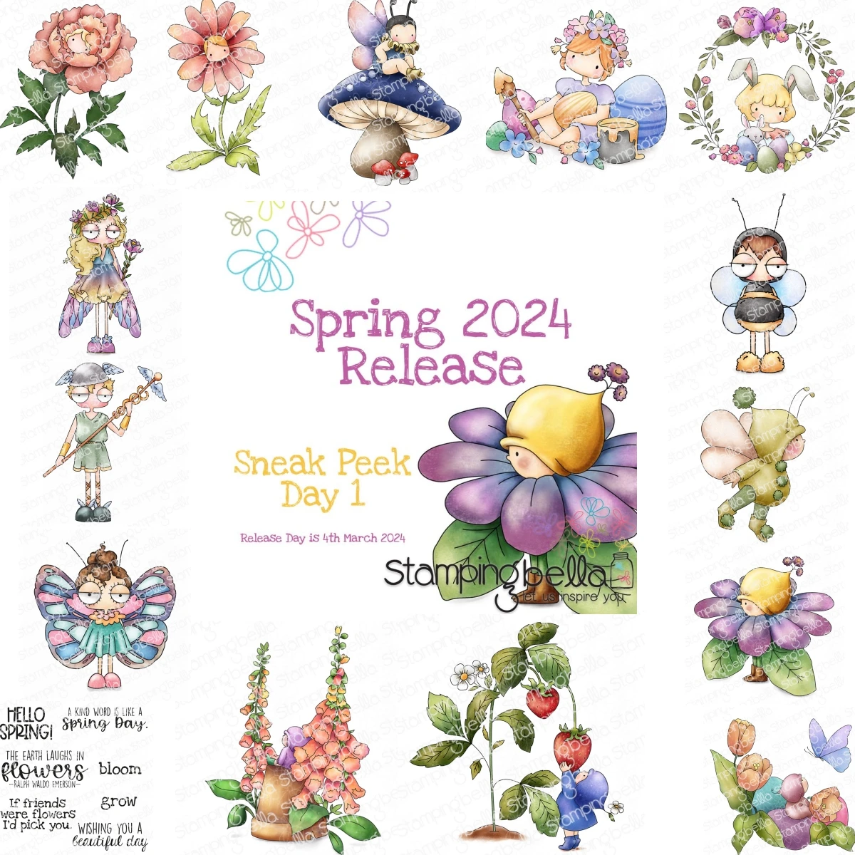 

Spring Oddball Girl and Flowers Bee New Clear Stamps Metal Cutting Dies for Scrapbook Decoration Template DIY Make Card Album