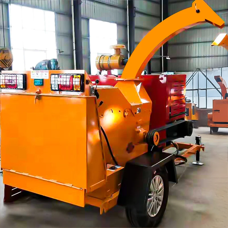 Large Beech Wood Shredder Powered Vehicle-mounted Crawler/Wheel Chipper Bearing Forestry Machinery Wood Shredding