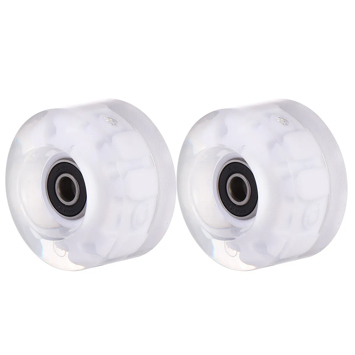 

2Pcs Outdoor Roller Skating Wheels Glow Effect Strong Grip PU Material for Asphalt Concrete Surfaces Skating Wheel