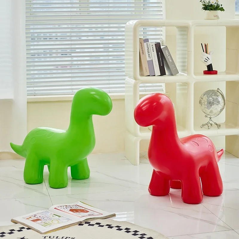 

Dinosaur Stool Nordic Living Room Creative Low Stool Cartoon Animal Seat Plastic Decorative Furniture Shoe Changing Stool