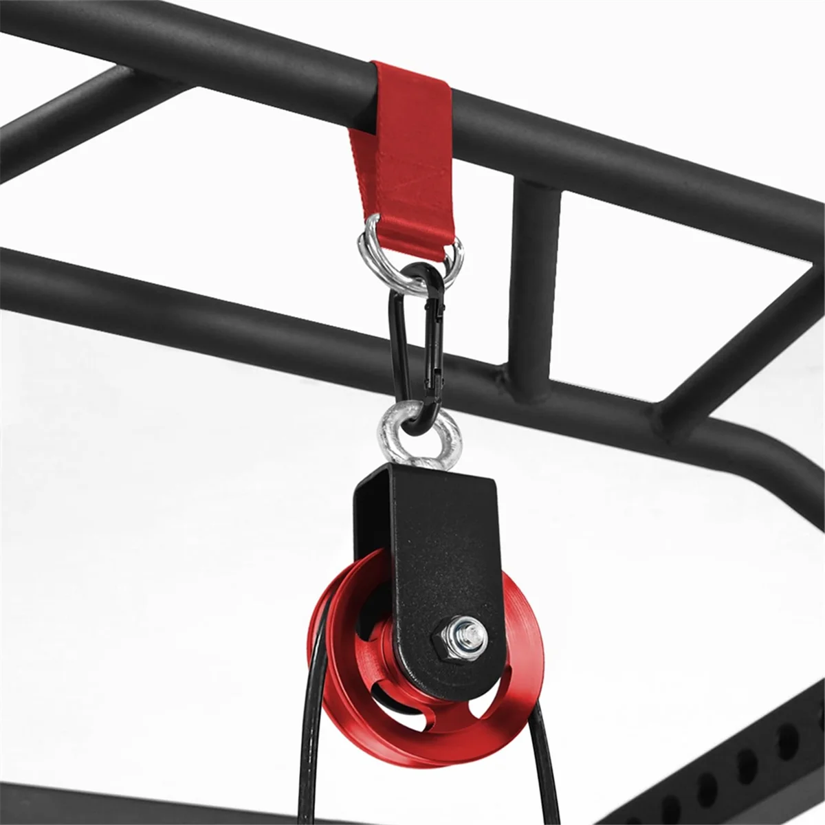 

A002 Алюминиевый шкив 90 мм, веревочный шкив для фитнеса с U-образным удерживающим кронштейном, блокирующий шкив для Stelropes, оборудование для фитнеса в тренажерном зале своими руками