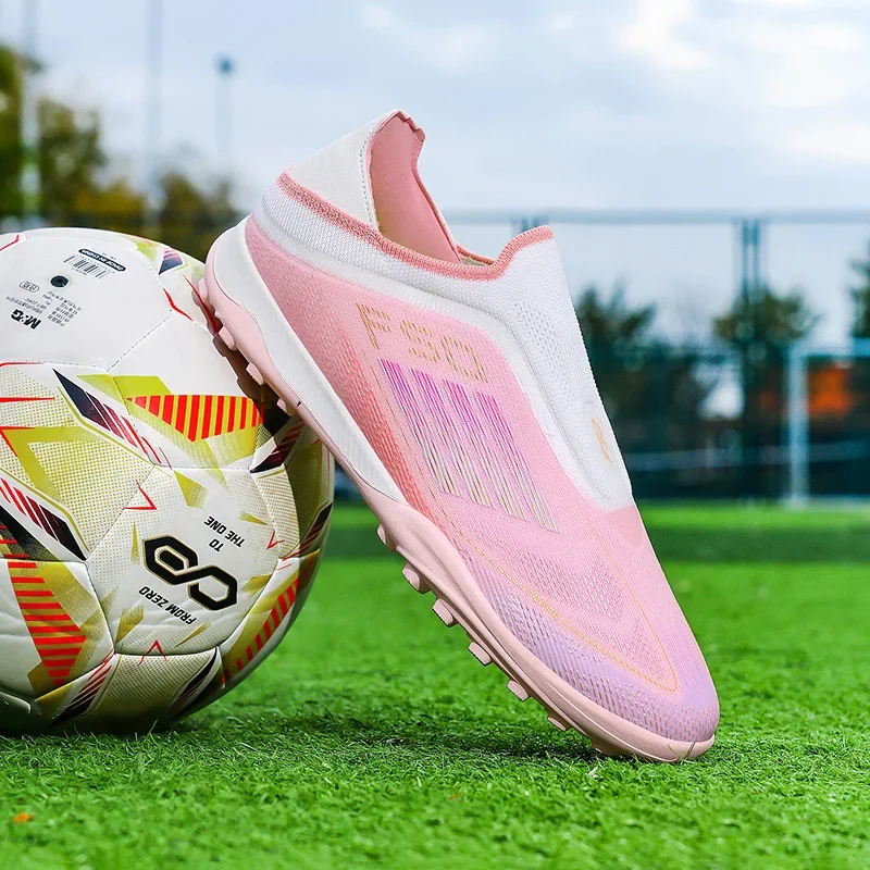 New Men Soccer Shoes Boys Sport Football Boots Non Slip Breathable Adult Match Training Cleats Outdoor Long Spikes Comfortable