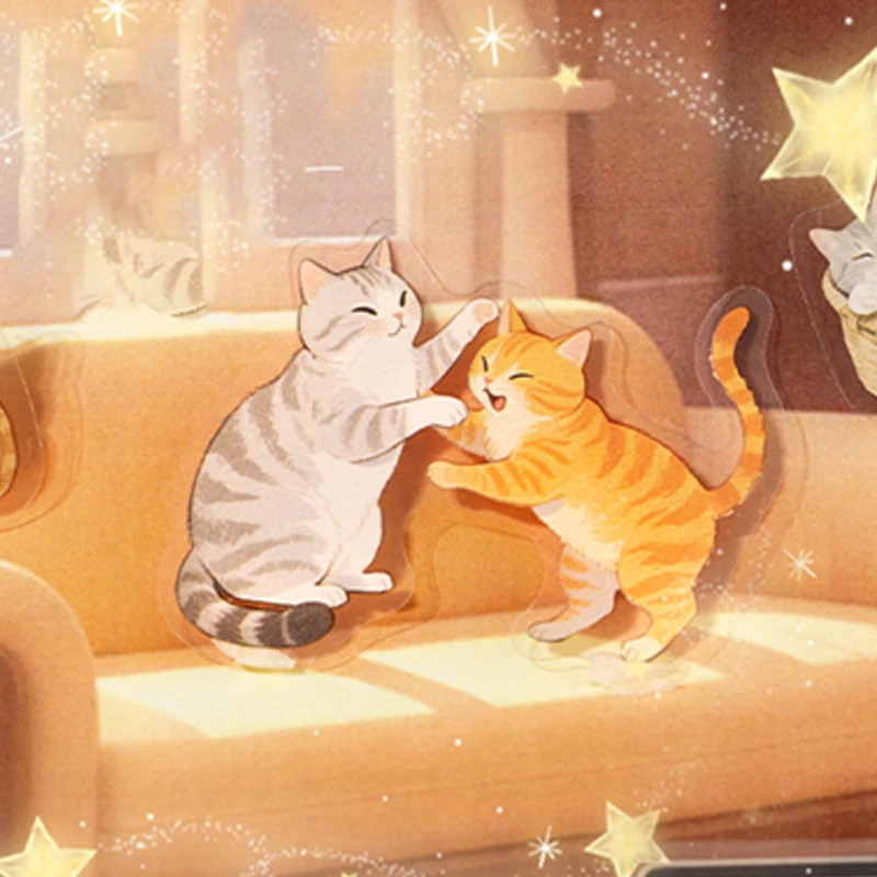 

Бумага-наклейки с животными, 30 листов/упаковка, домашние милые наклейки для домашних животных с изображением кота, подарки для школьников