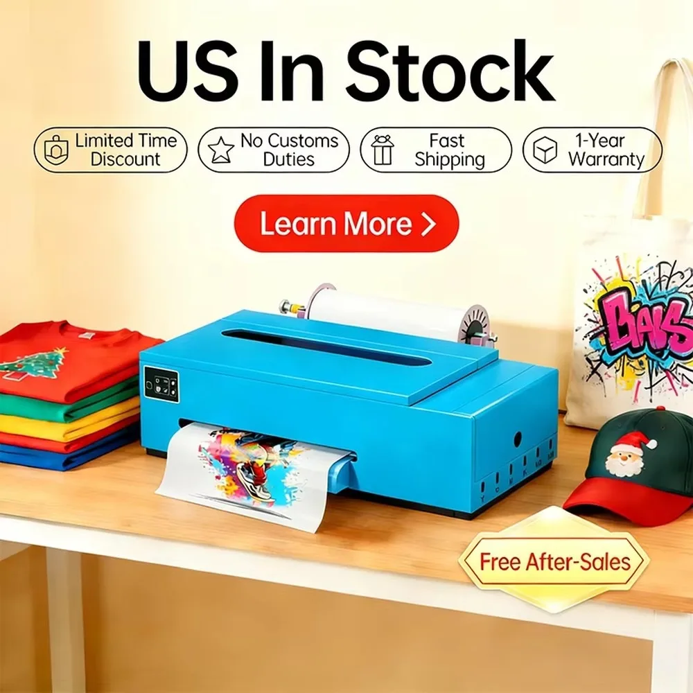 A3 DTF Printer with XP600 Printhead Direct to Film T-Shirt Printing Machine US Local Stock Fast Delivery DIY Custom