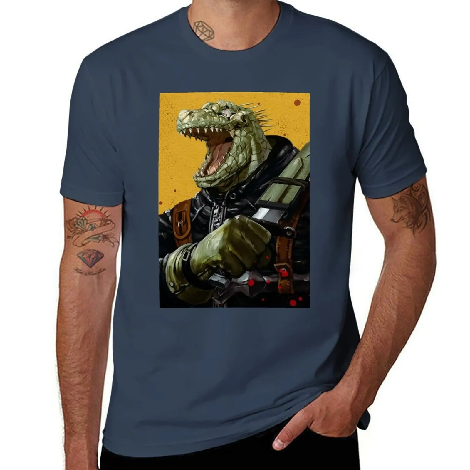 

Caiman dorohedoro T-Shirt Breathable Workout Short Sleeve Top