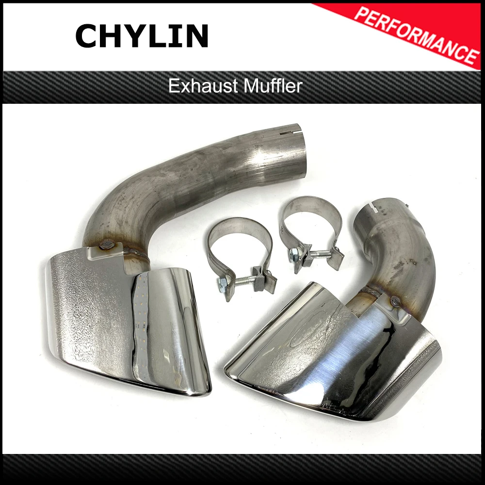 2Pcs /Set 304 Stainless steel Car Exhaust Tips Muffler Pipes For BMW F16 X6 2014-2018 28i 35i Exhaust Tail Pipe
