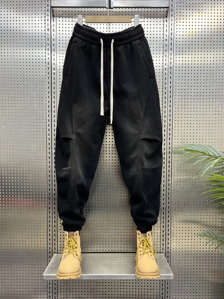 

Trendy Men's Harlan Sweatpants American Retro Waed Casual Sports Pants Autumn Winter Heavyweight Loose Haome Cuffed Hare...