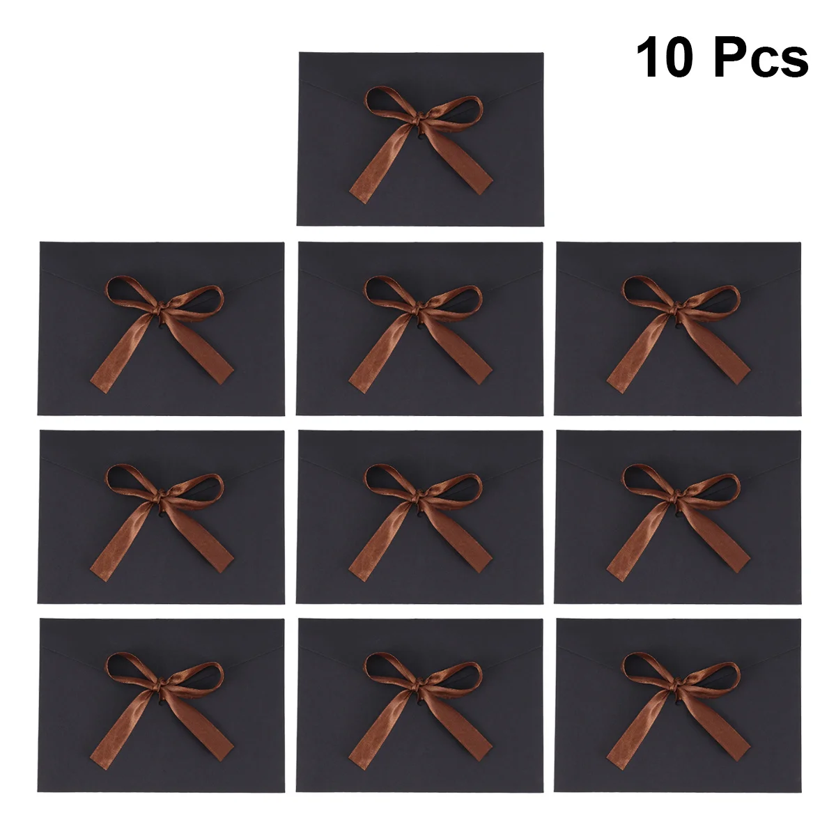 

10 шт. 17,5x12,5 см ретро креативные конверты с бантом черные свадебные приглашения свадебный душ выпускной праздник