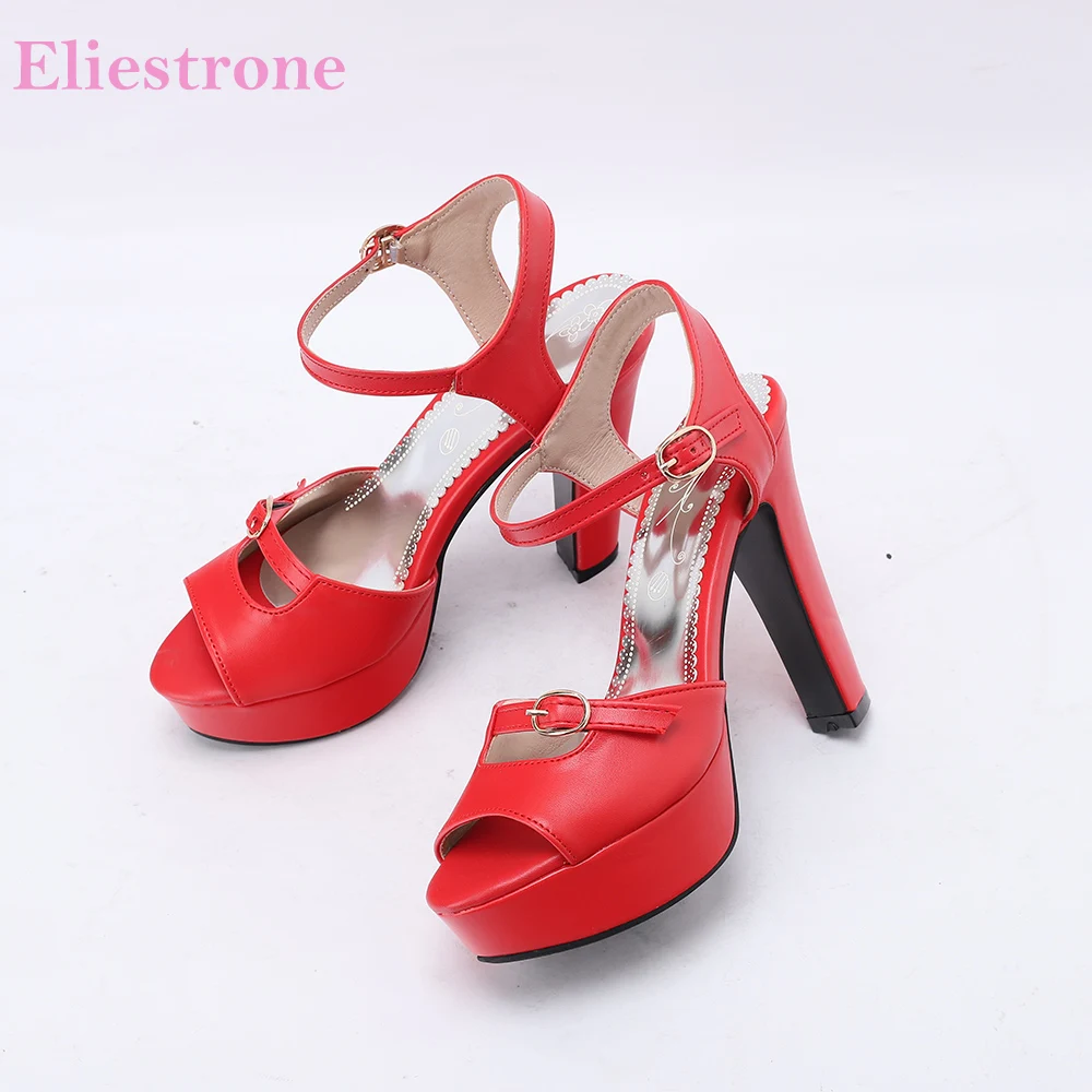 

Летние модные женские босоножки на платформе с круглым носком, на высоком каблуке, для торжественных случаев, большие размеры 11, 43, 45, 50, нескользящие