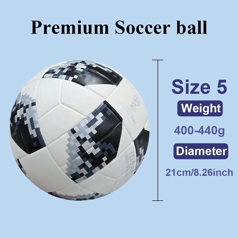 Le più nuove palloni da calcio Formato standard 5 Materiale PU Gioco di partite ufficiale all'aperto di alta qualità Allenamento di calcio Futbol senza soluzione di continuità