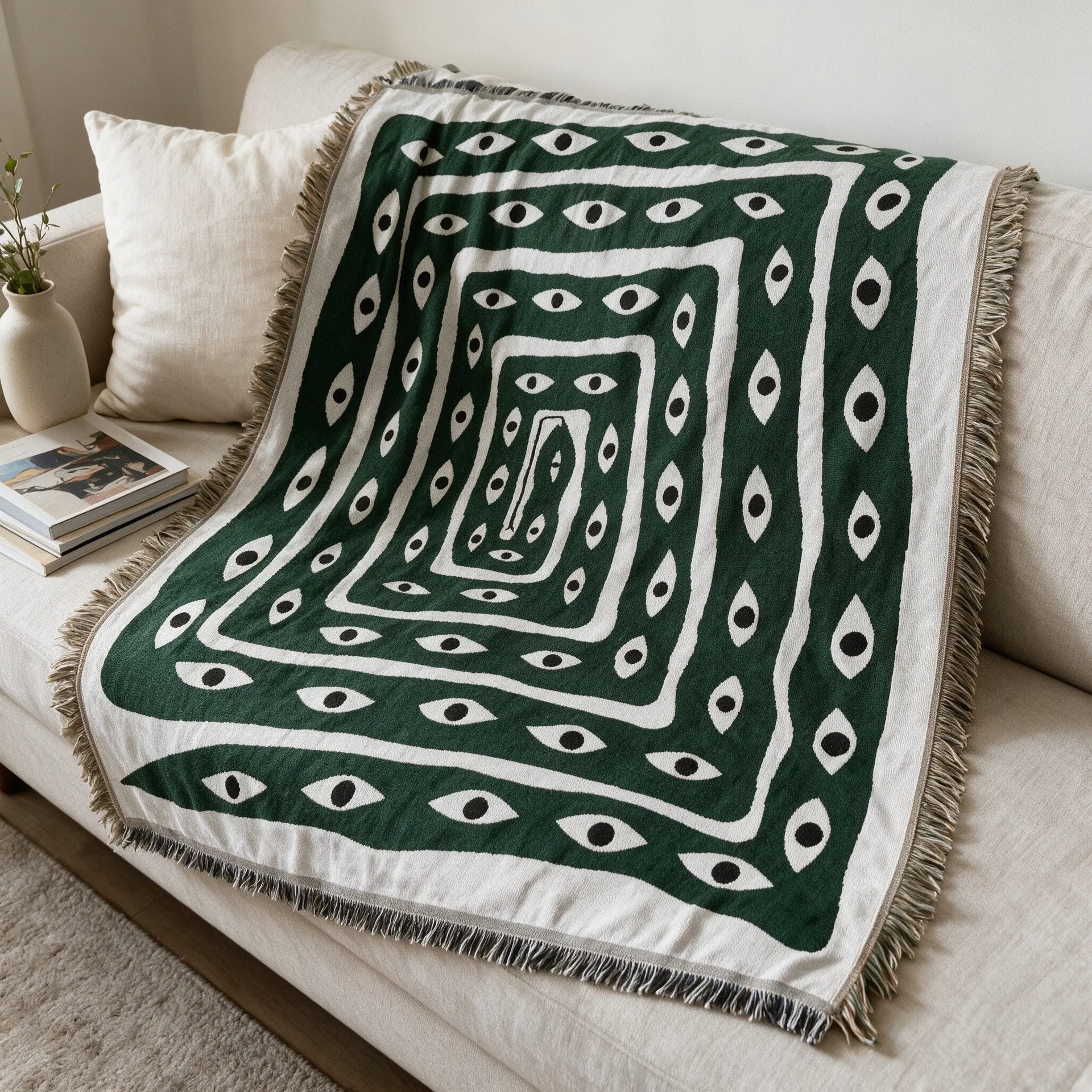 Jacquard Sofa Cover Tablecloth Decor Tapestry Carpet Chair Couch Cover Throw Blanket Throw Mat Sofa Towel Camping Knit Blanket