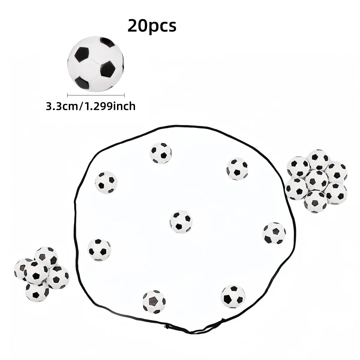 20PCS Large Size 3.2cm Portable Magnetic Soccer Game Set Interactive Strategy Chessboard Game Desktop Logic Competition