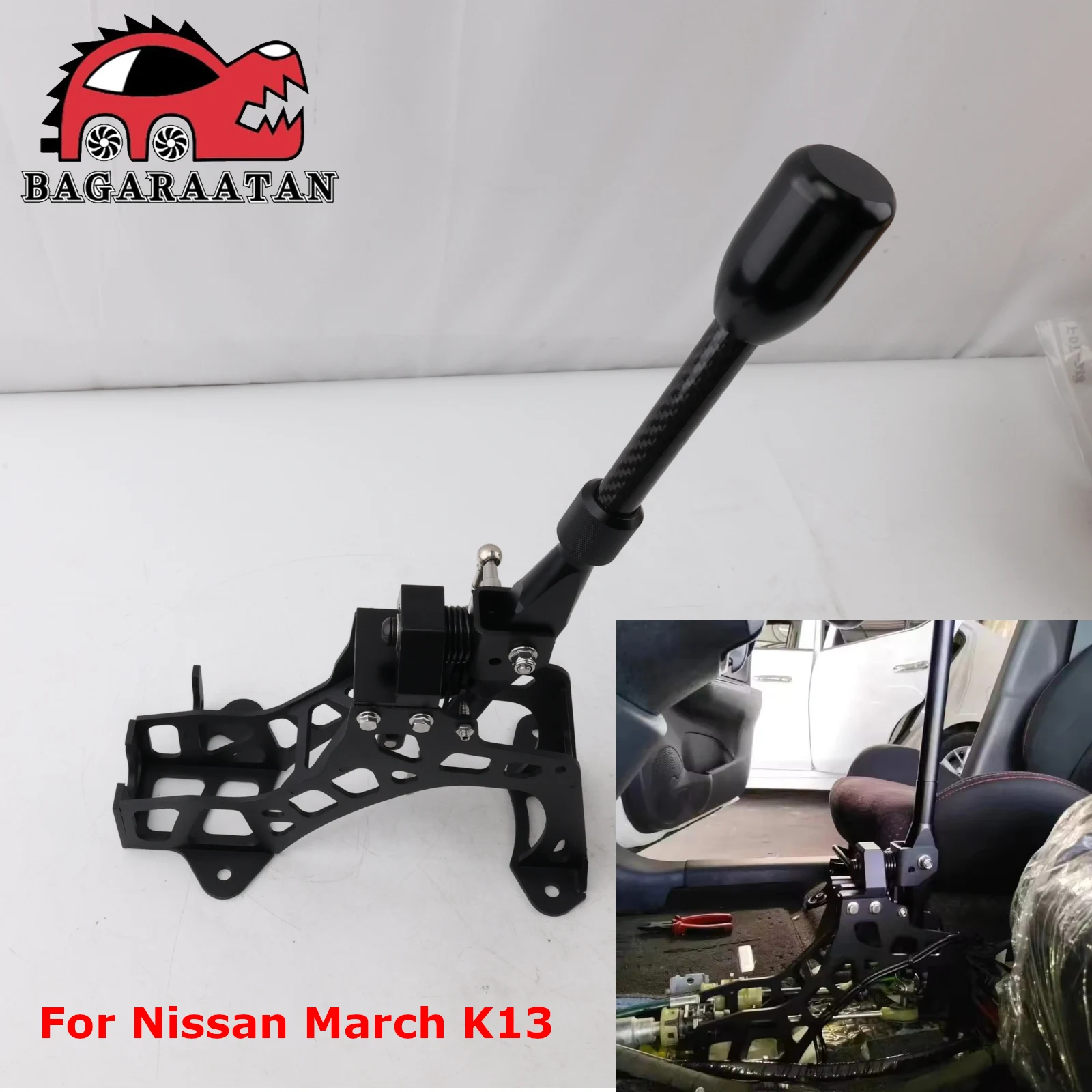 LHD Manual Transmission Quicker Shifter Thread Pitch M10x1.5 Short Gear Lever For Nissan March K13