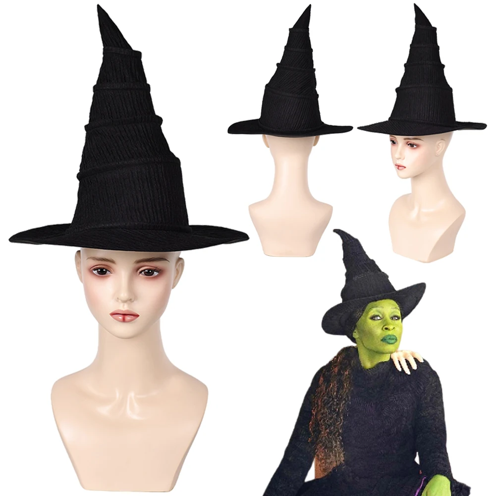 Elphaba Cosplay sombrero de bruja 2024 película Wiked disfraz fantasía accesorios de ropa gorra Halloween carnaval fantasía accesorios regalos
