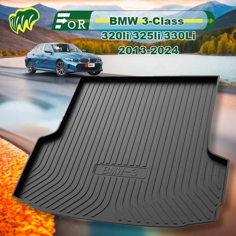 

For BMW 3-Class 320li/325li/330Li TPE Custom Fit Car Trunk Mat All Season Black Cargo Mat 3D Shaped Laser Measured Trunk Liners