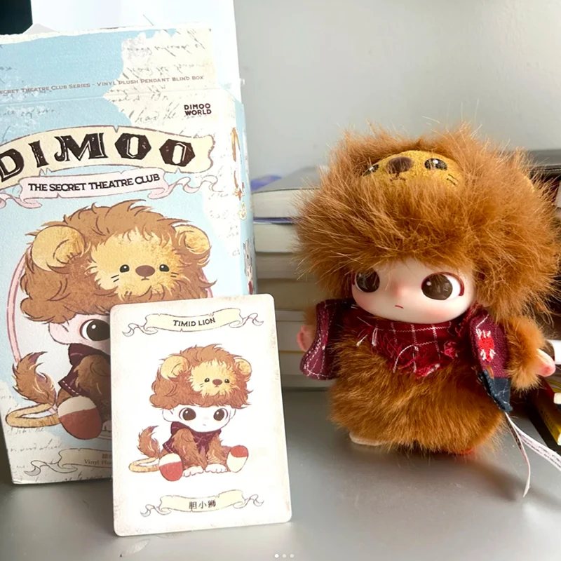 POPMART DIMOO Secret Theater Series Timid Lion Vinyl Figure Blind Box Cute Pendant Best Birthday Gift for Girlfriend