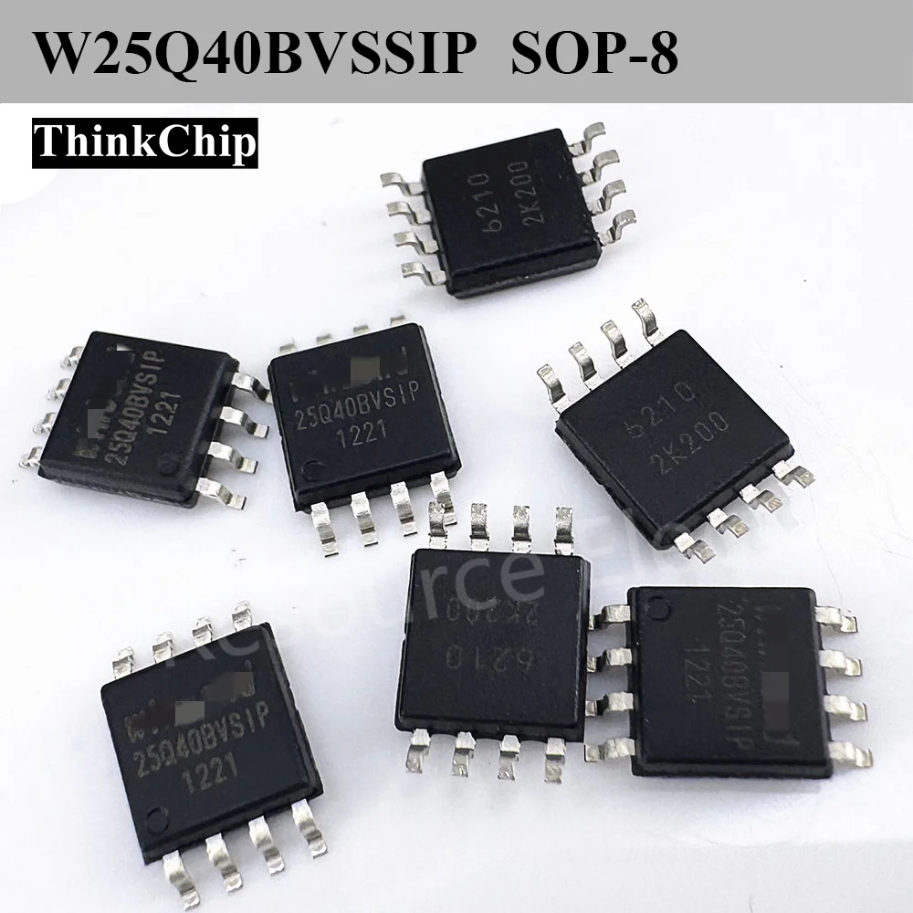 (10pcs) W25Q40BVSSIP SOP-8 (Marking 25Q40BVSIP) Flash Memory for BIOS Storage Firmware Storage (Marking 25Q40BVSIP)