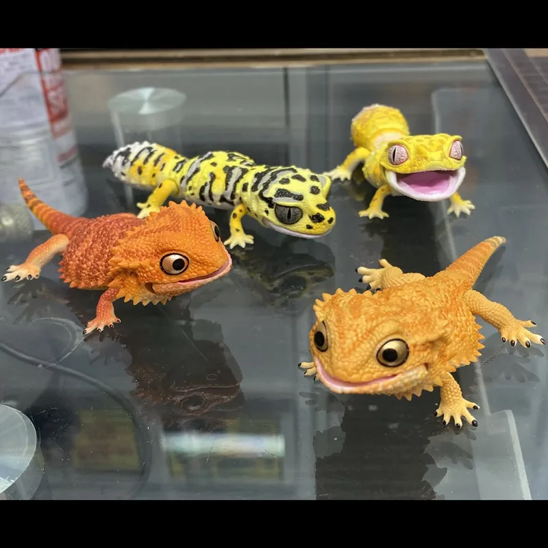 Bandai Original Japan Gashapon Figure Anime Cute Simulation Reptile Gecko Lizard Kawaii Figurine Gacha Capsule Toys