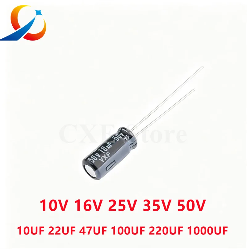 10 SZT. YXF 10V 16V 25V 35V 50V 63V 100V 10UF 22UF 47UF 100UF 220UF 470UF 680UF 1000UF Kondensator Elektrolityczny Rubycon NOWY — zdjęcie produktu 2