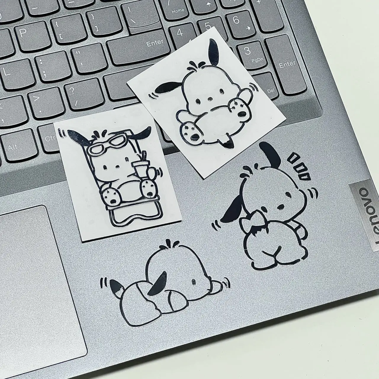 ins Cute Pochacco Metal Style Sticker for Mobile Phone iPad Notebook MacBook Guitar Luggage Diary Decoration Waterproof Sticker