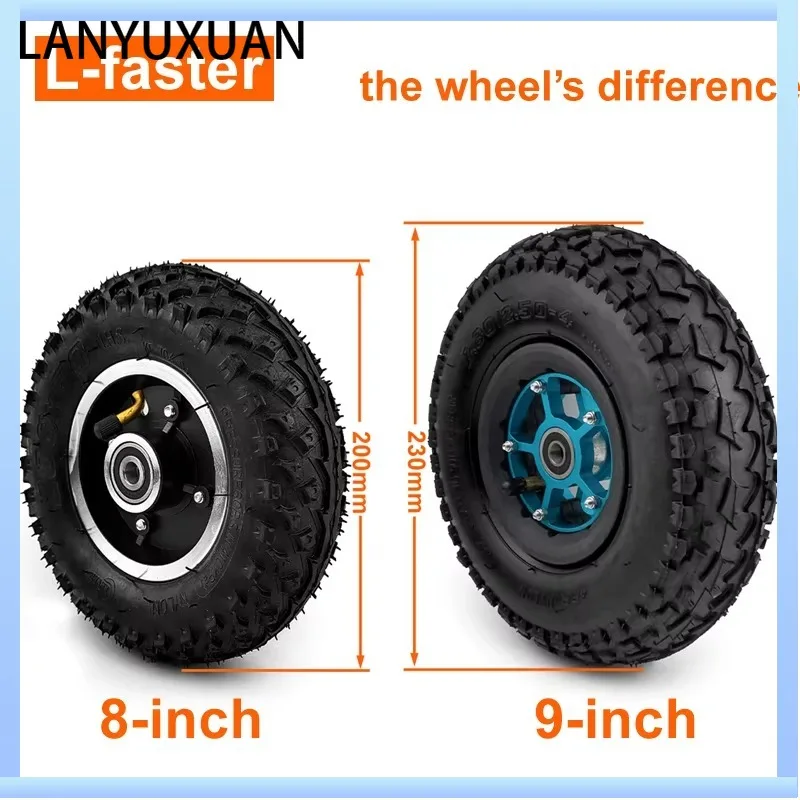 Electric Skateboard Conversion Kit With Strong Motor Bracket and 8 Inch 9 Inch Off-road Wheel Belt Drive With Protection Cover - Image 6