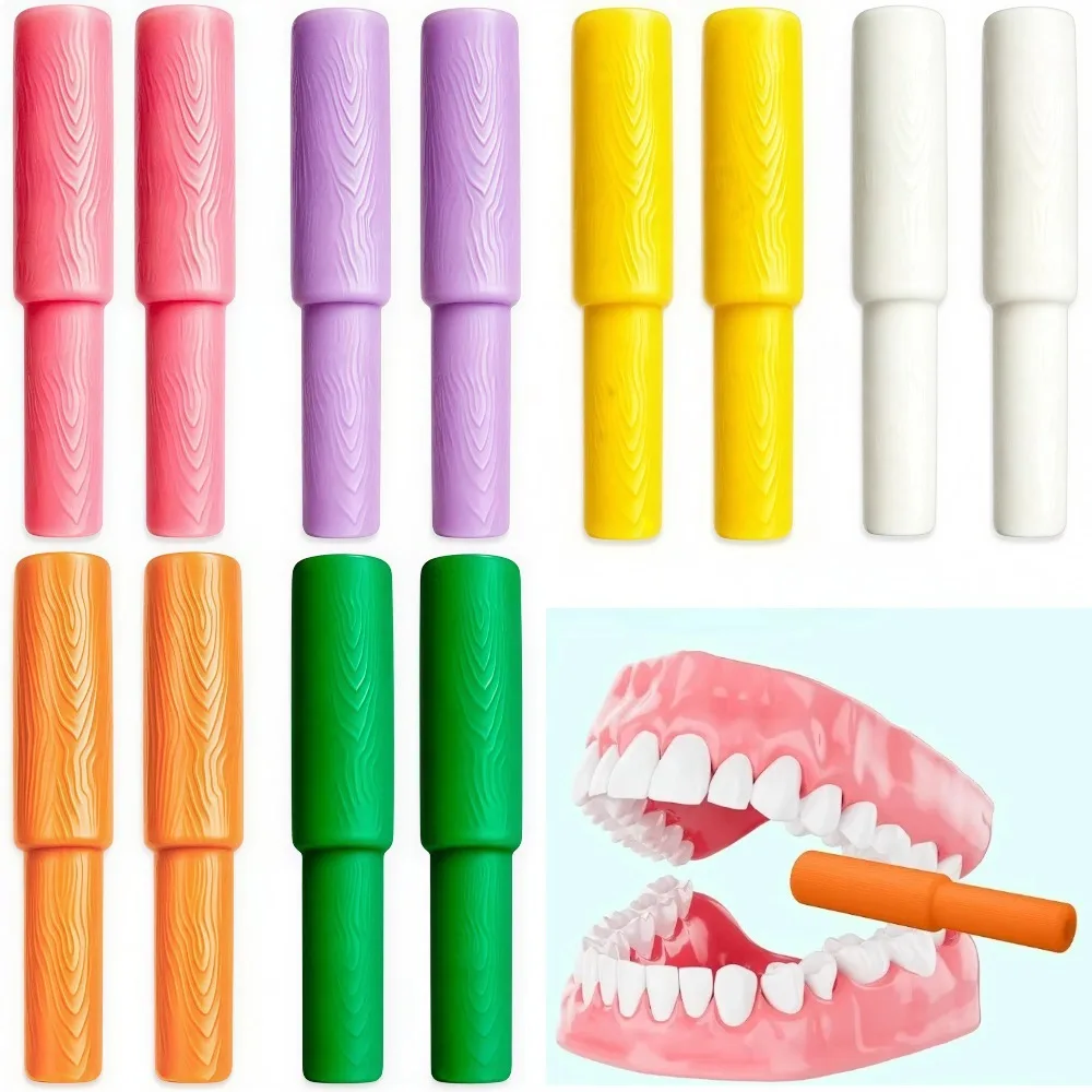 Handheld Hollow Silicone Orthodontic Chewies Aligner Bite Stick Prevent Braces Face Teeth Correction Chew Stick for Invisible