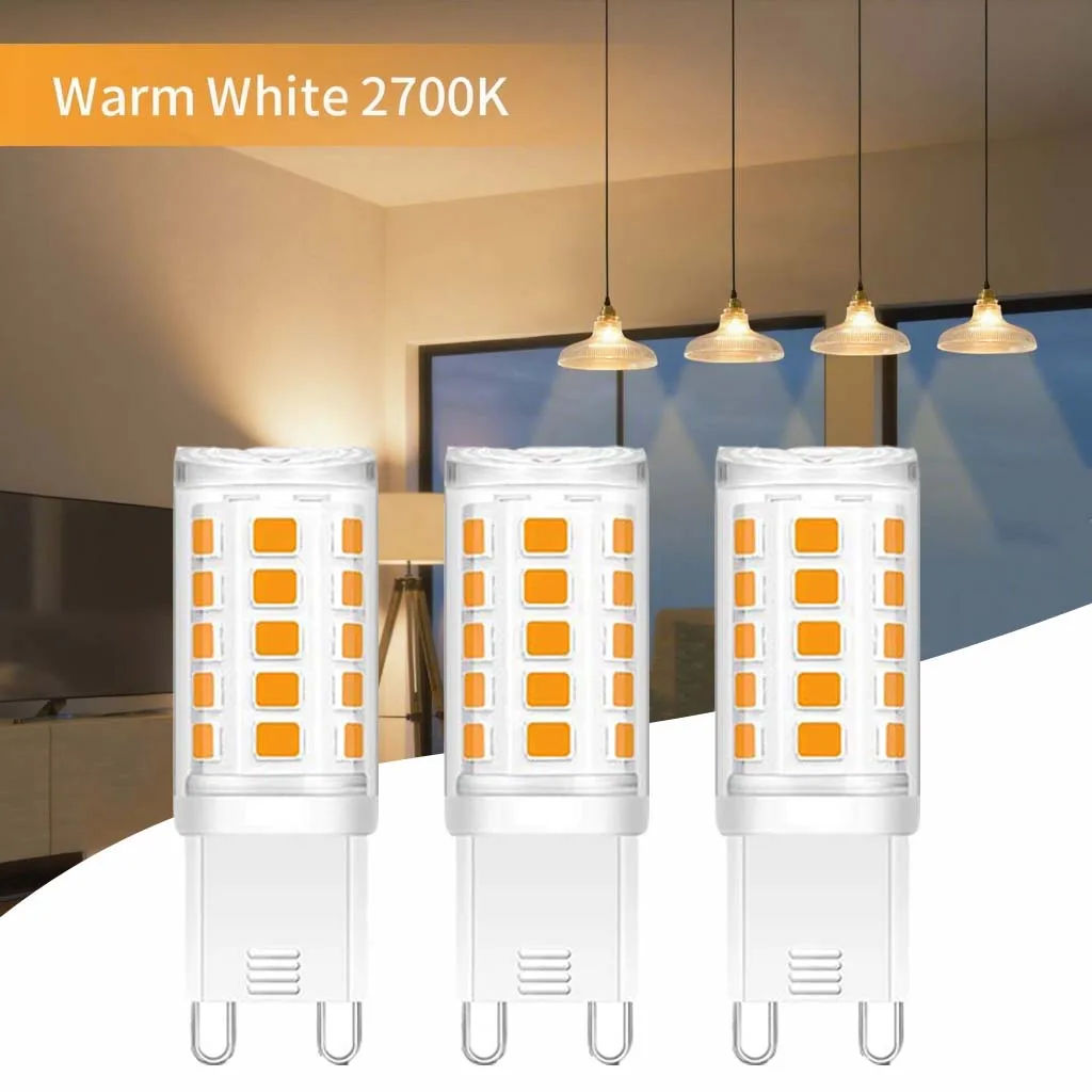 

G9 Светодиодная лампа AC220V 3W 360LM Светодиодная лампа 2700K Теплый белый без мерцания Прожектор Люстра Освещение Замена галогенной лампы 30 Вт