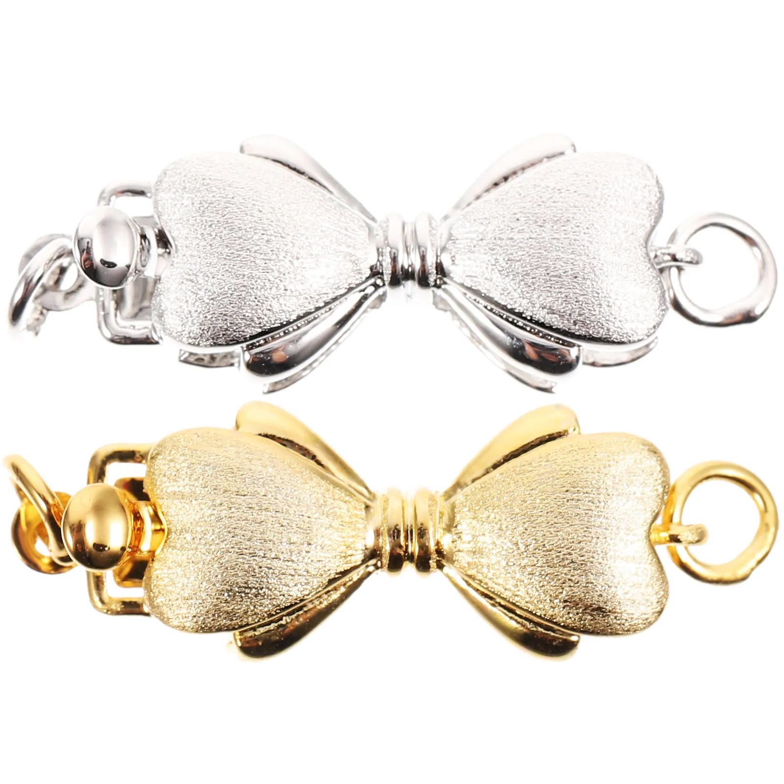 

2Pcs Pearl Necklace Clasp Fine Polished Metal Jewelry Clasp Simple Structure DIY Necklace Bracelet Connector Accessories